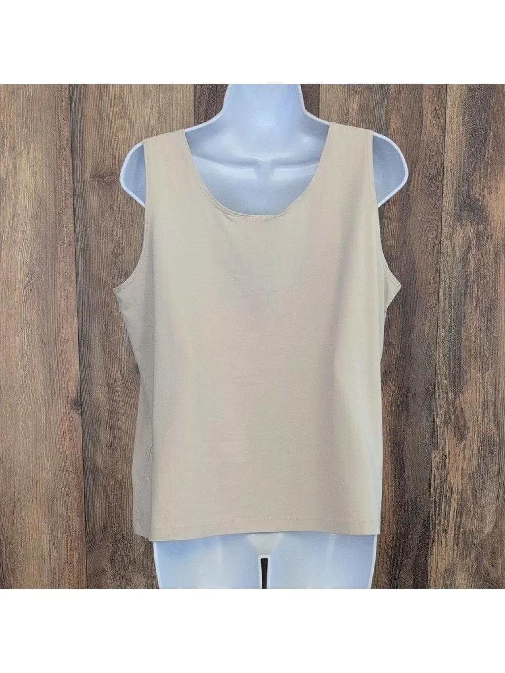 Chico's Classic Beige Stretch Camisole Tank Top 3/L               -809Y